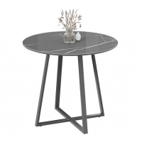 Стол обеденный Милан Тип 1 (Серый муар, Стекло глянцевое серый мрамор) - Изображение 1